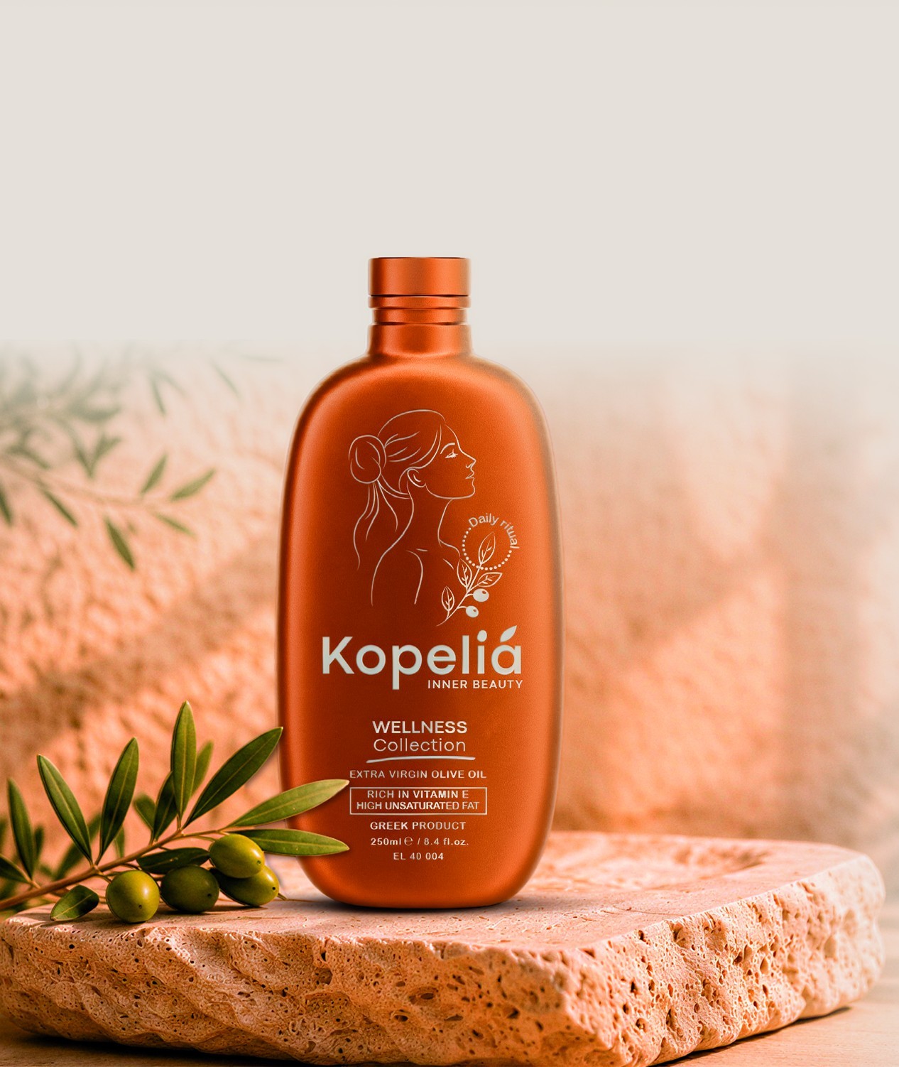 Kopeliá bottle on stone